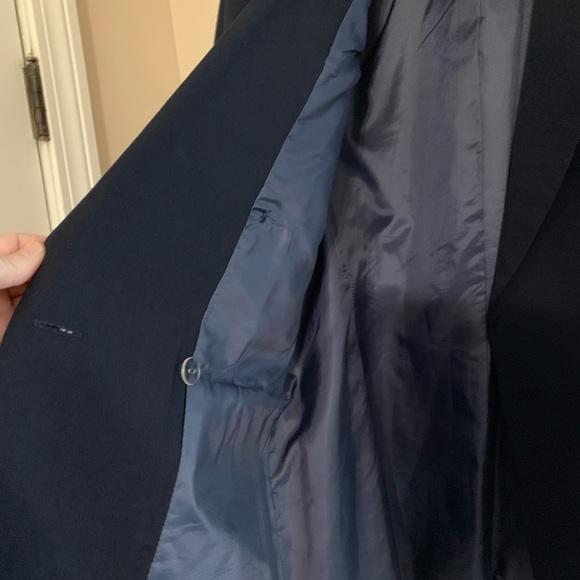 Navy blue - lined women’s blazer - Picture 3 of 6